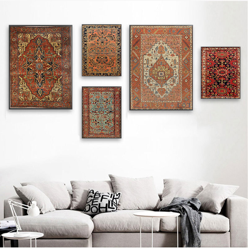 Printed Rug Abstract - Plakaty i grafiki w stylu vintage