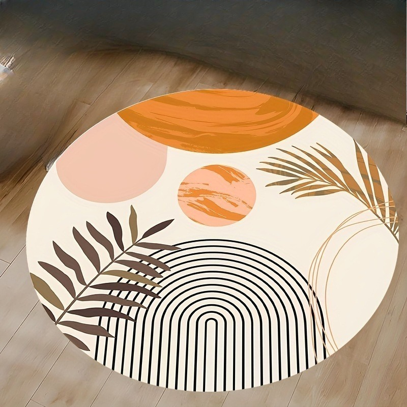 Okrągły dywan w stylu mid-cent – Printed Rug Abstract recenzja i cena