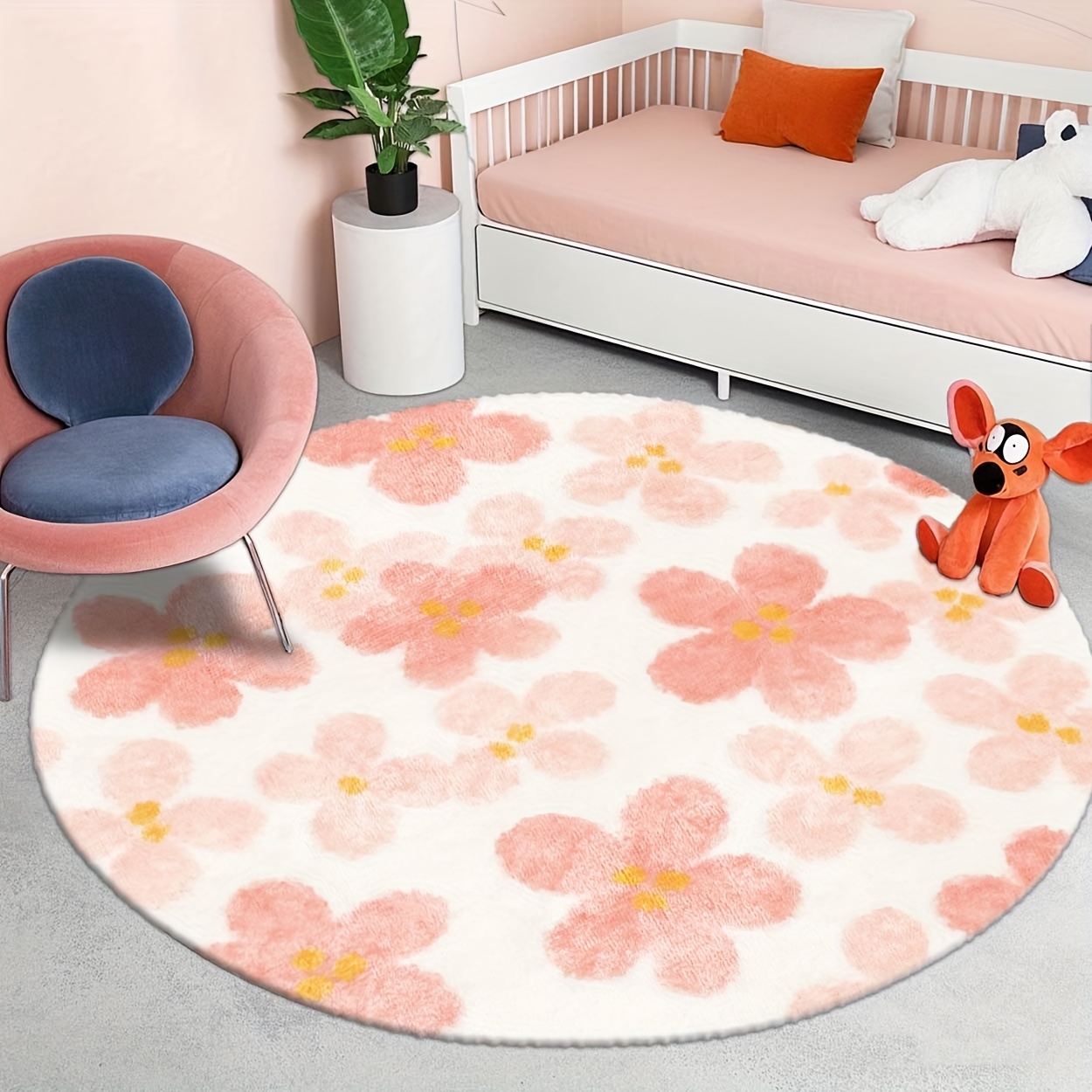 Okrągły dywan w stylu mid-cent – Printed Rug Abstract recenzja i cena
