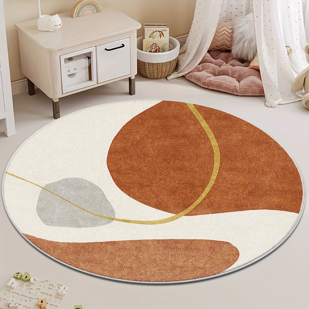 Okrągły dywan w stylu mid-cent – Printed Rug Abstract recenzja i cena