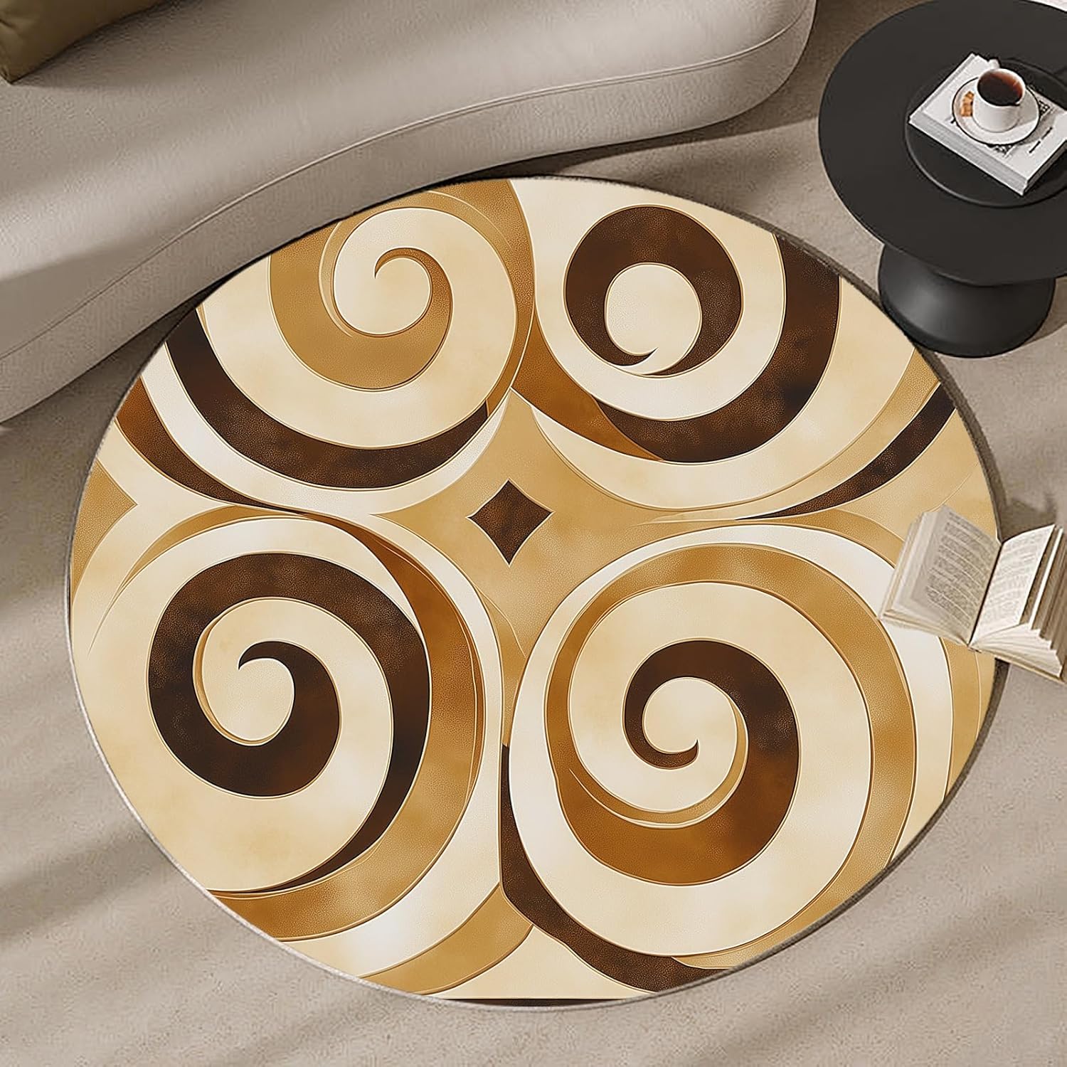 Dywan 3D Spiralny Wir Okrągły  – Printed Rug Abstract recenzja i cena