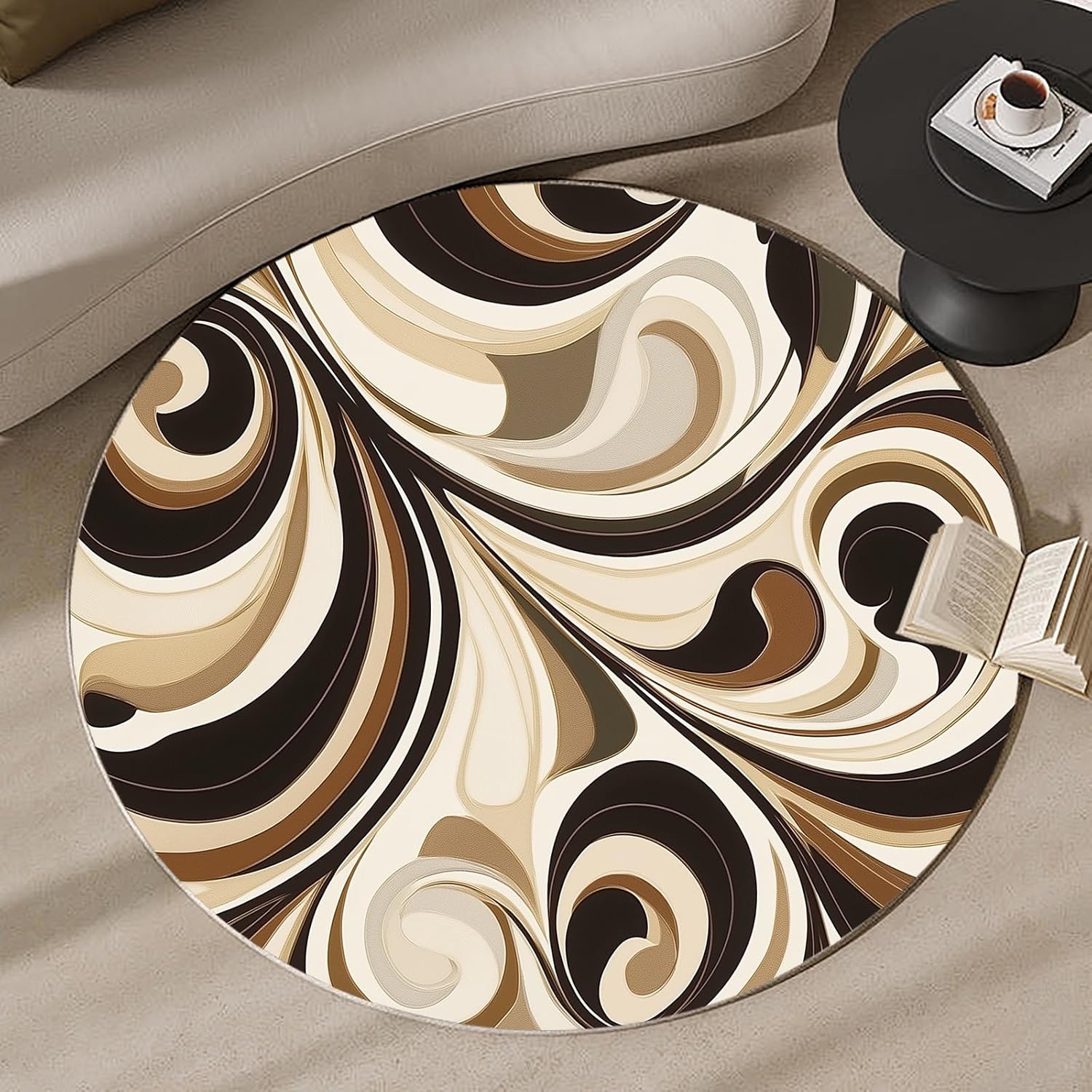 Dywan 3D Spiralny Wir Okrągły  – Printed Rug Abstract recenzja i cena