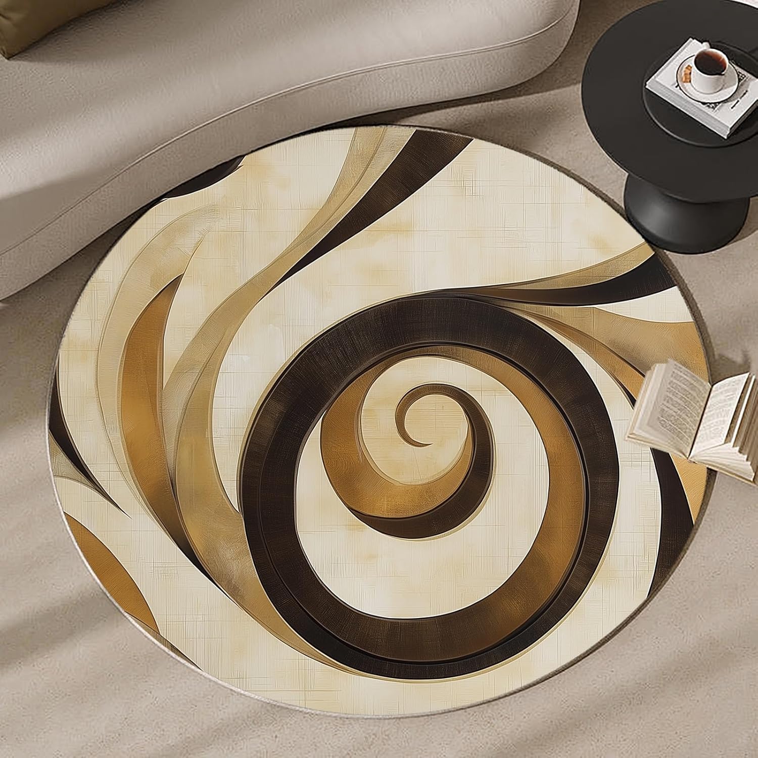 Dywan 3D Spiralny Wir Okrągły  – Printed Rug Abstract recenzja i cena