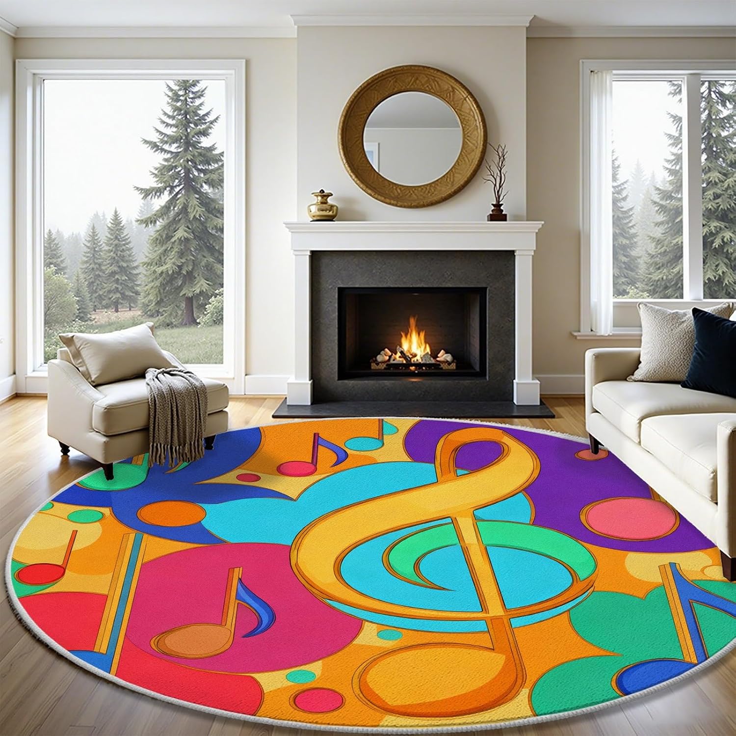 Kolorowy abstrakcyjny wzór nut – Printed Rug Abstract recenzja i cena