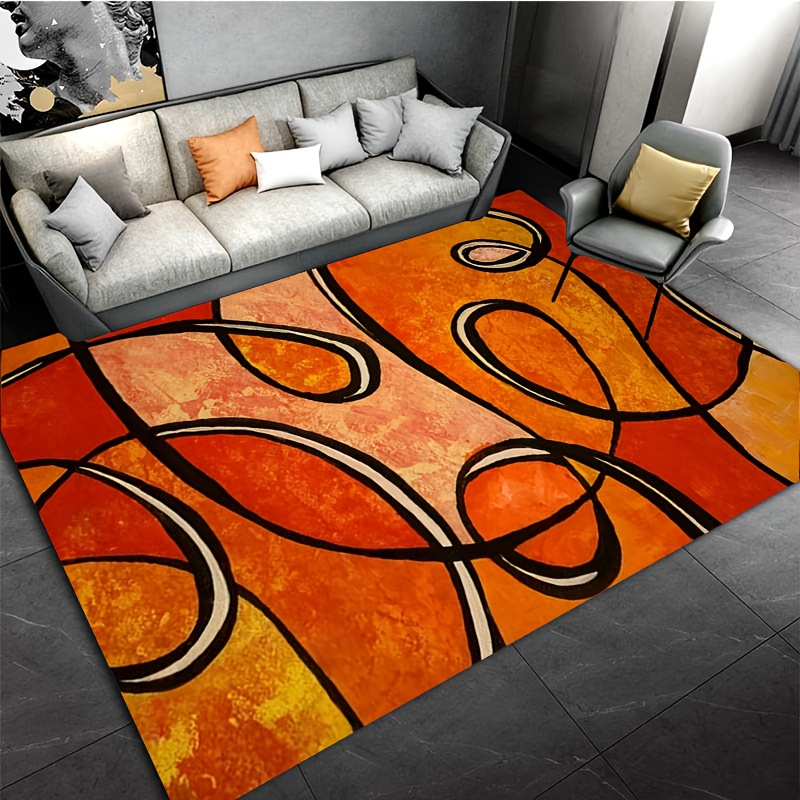 Abstrakcyjna Pomarańczowa Geom – Printed Rug Abstract recenzja i cena