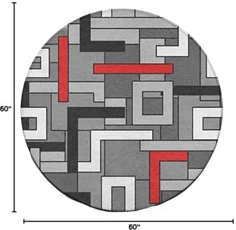 Okrągła geometryczna abstrakcy – Printed Rug Abstract recenzja i cena